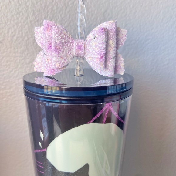 Spiderweb Bow Straw Topper • Purple Cobwebs Spider Webs - Picture 3 of 4